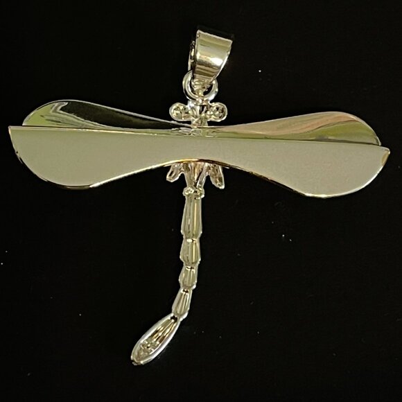 Sterling Silver 925 Two Tone Dragon Fly - Picture 2 of 4